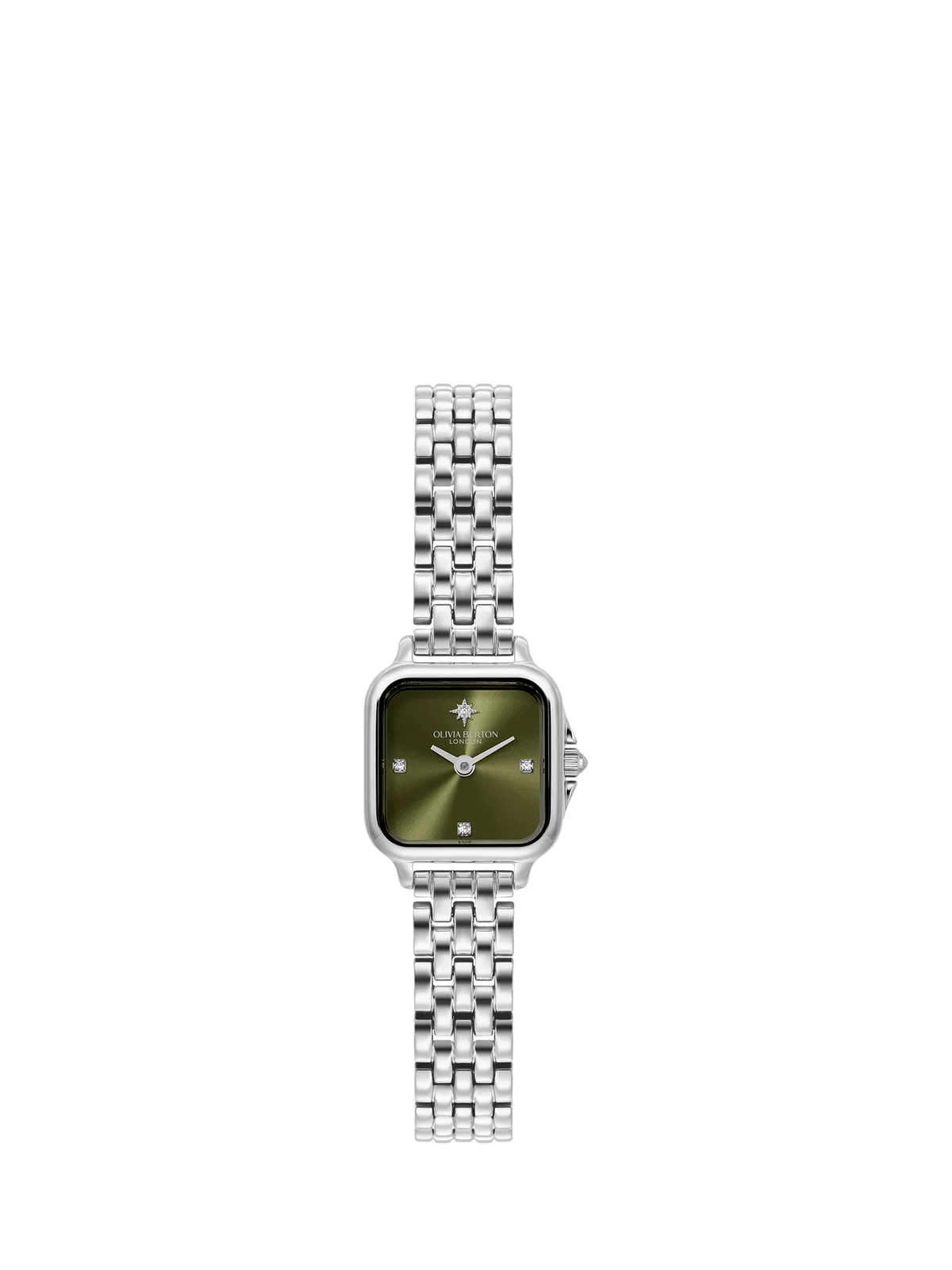 Olivia Burton mini bracelet watch green dial 20mm, imported from the UK