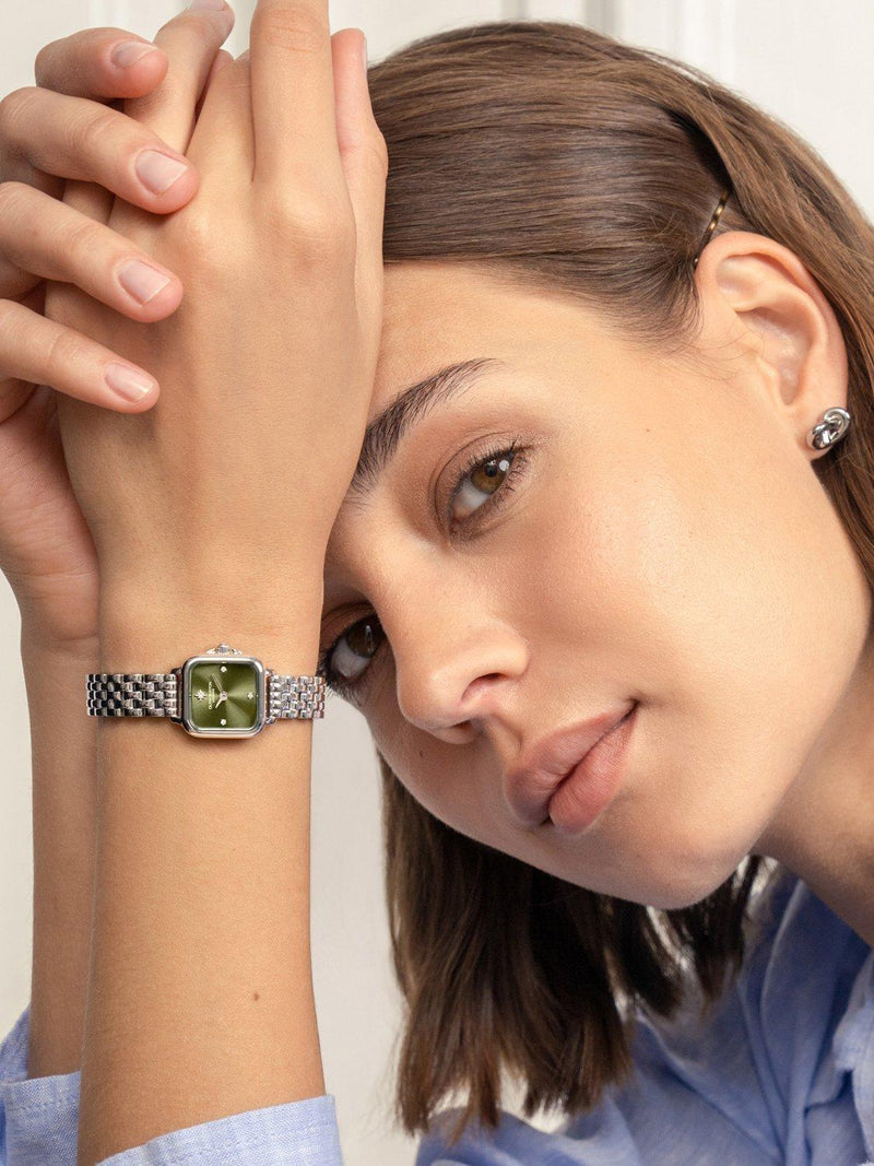 Olivia Burton mini bracelet watch green dial 20mm, imported from the UK
