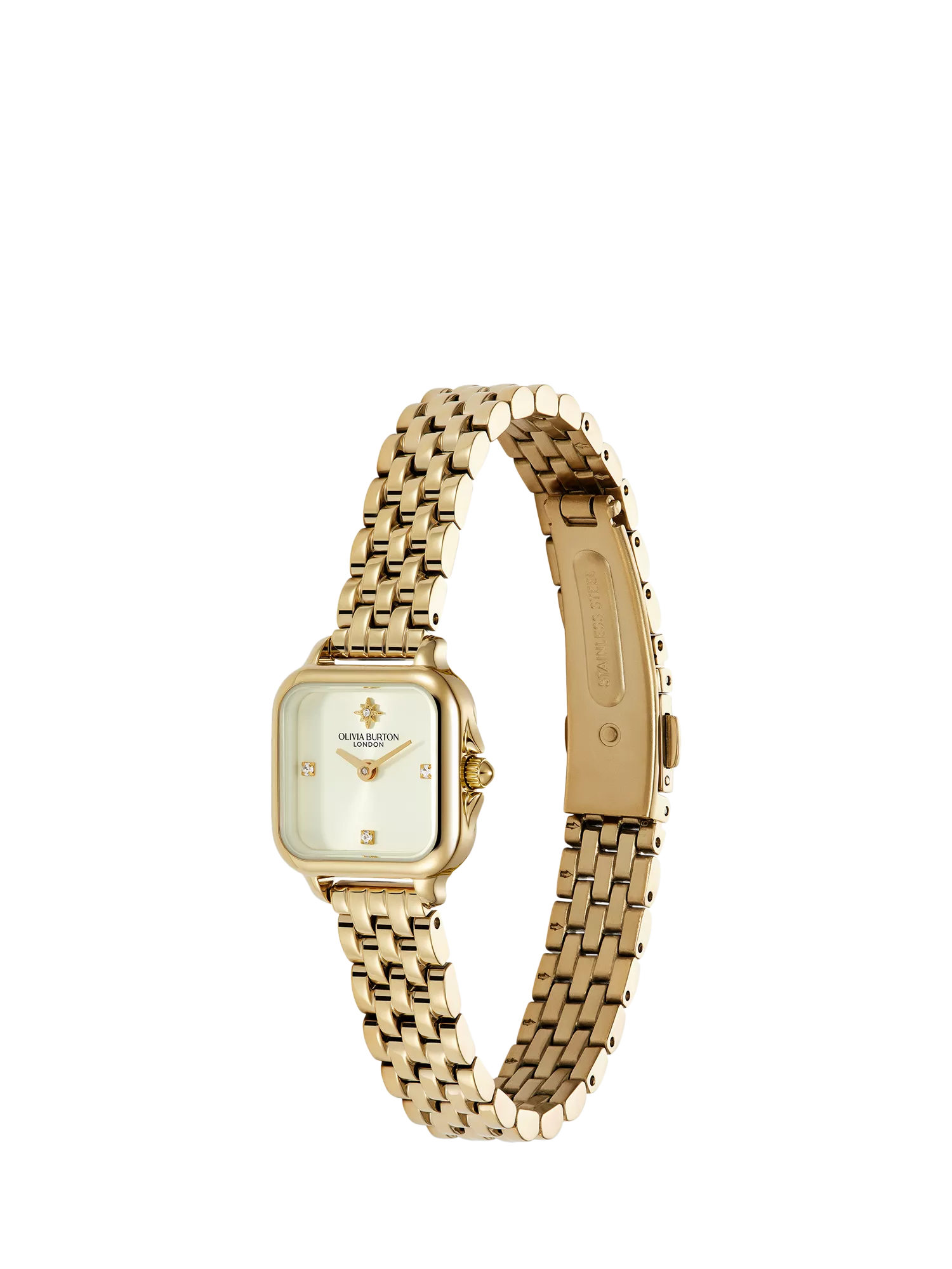Olivia Burton Grosvenor gold bracelet watch ivory dial (British brand)