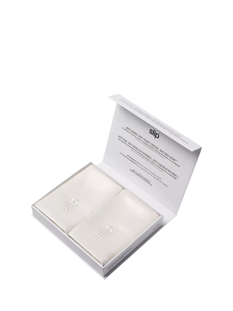 Slip pure silk queen pillowcases white (British brand)