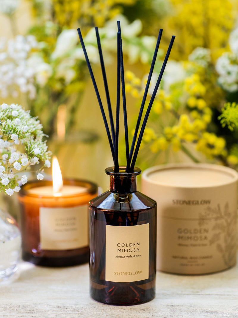 Stoneglow Golden Mimosa reed diffuser 160ml, UK version