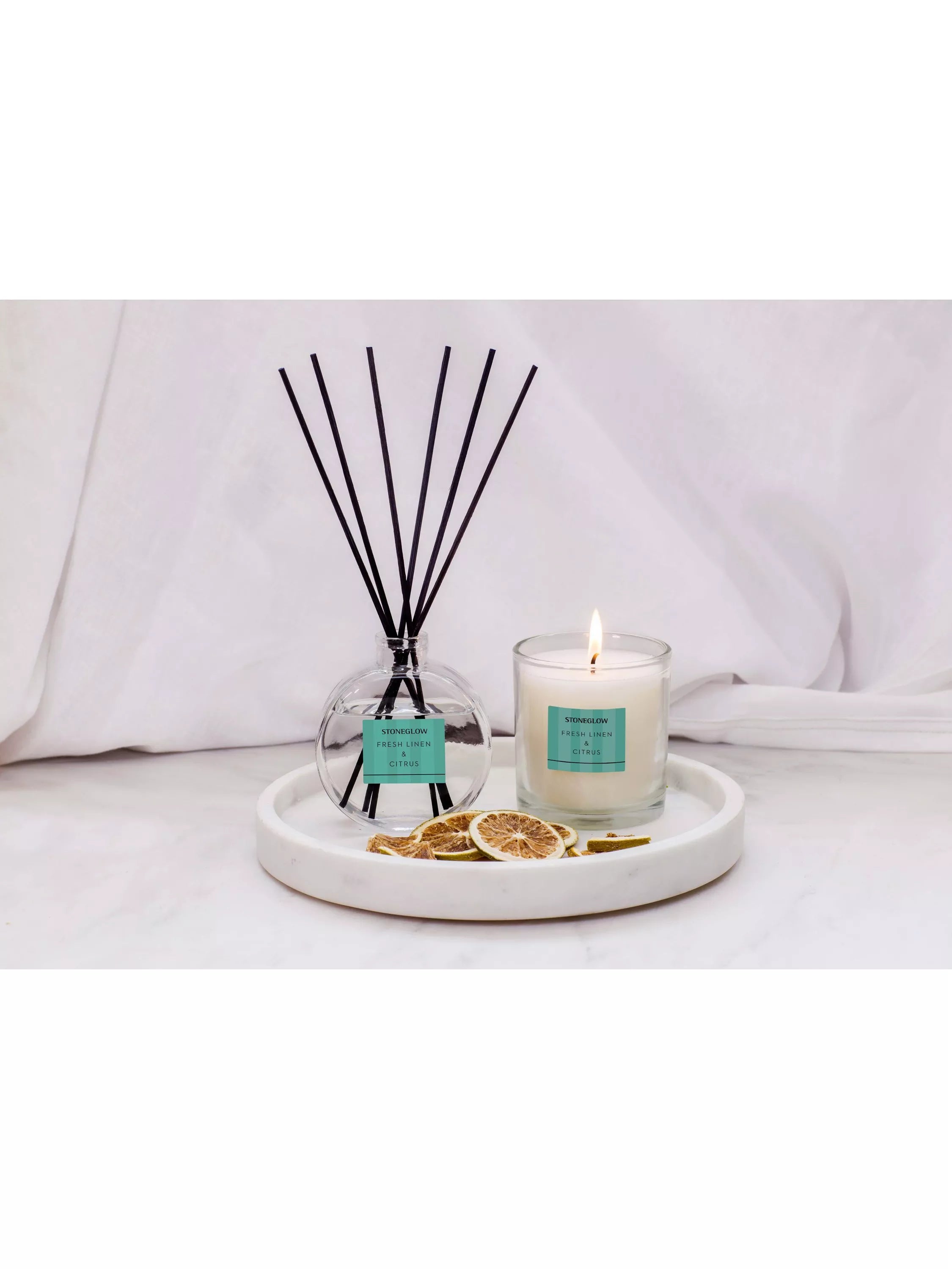 Stoneglow Linen & Citrus reed diffuser 120ml (British brand)
