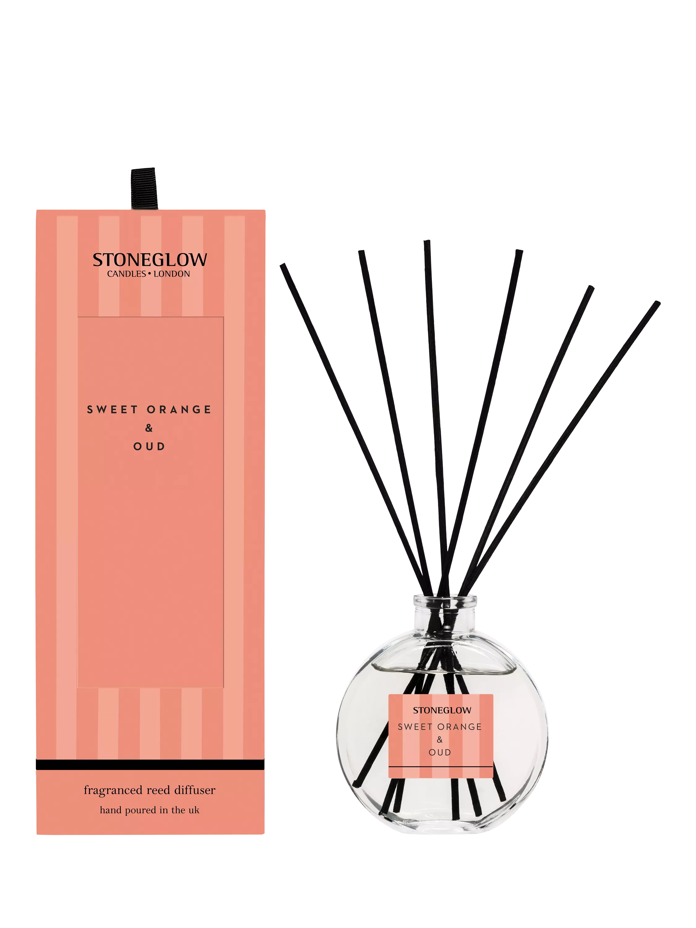 Stoneglow Orange & Oud reed diffuser 120ml - British product
