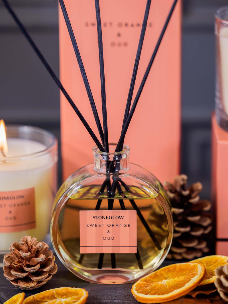 Stoneglow Orange & Oud reed diffuser 120ml - British product