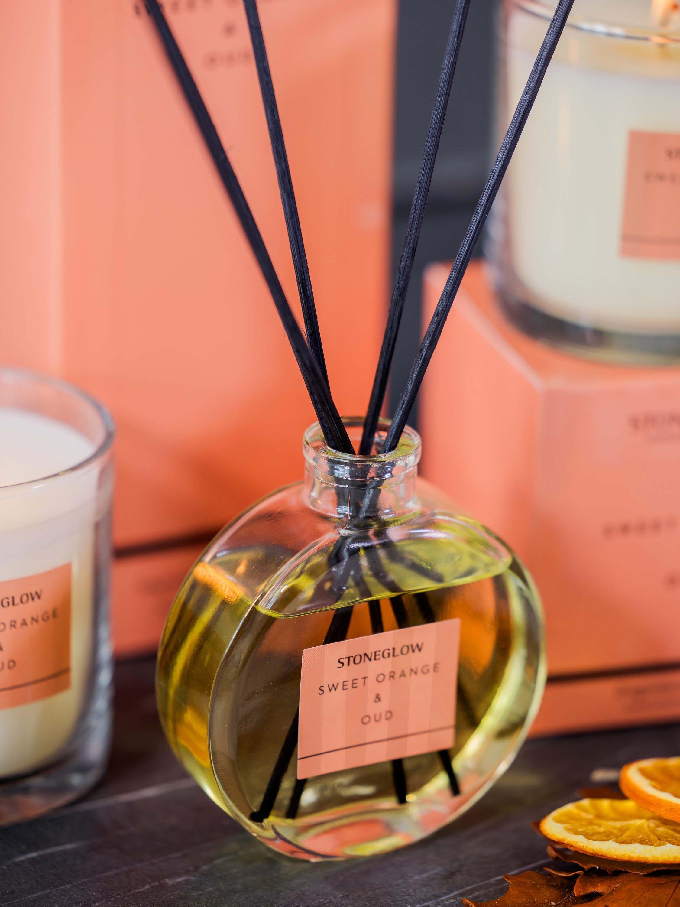 Stoneglow Orange & Oud reed diffuser 120ml - British product