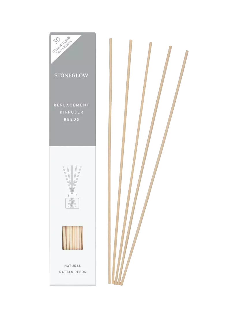 Stoneglow natural diffuser reeds 30-pack, UK version