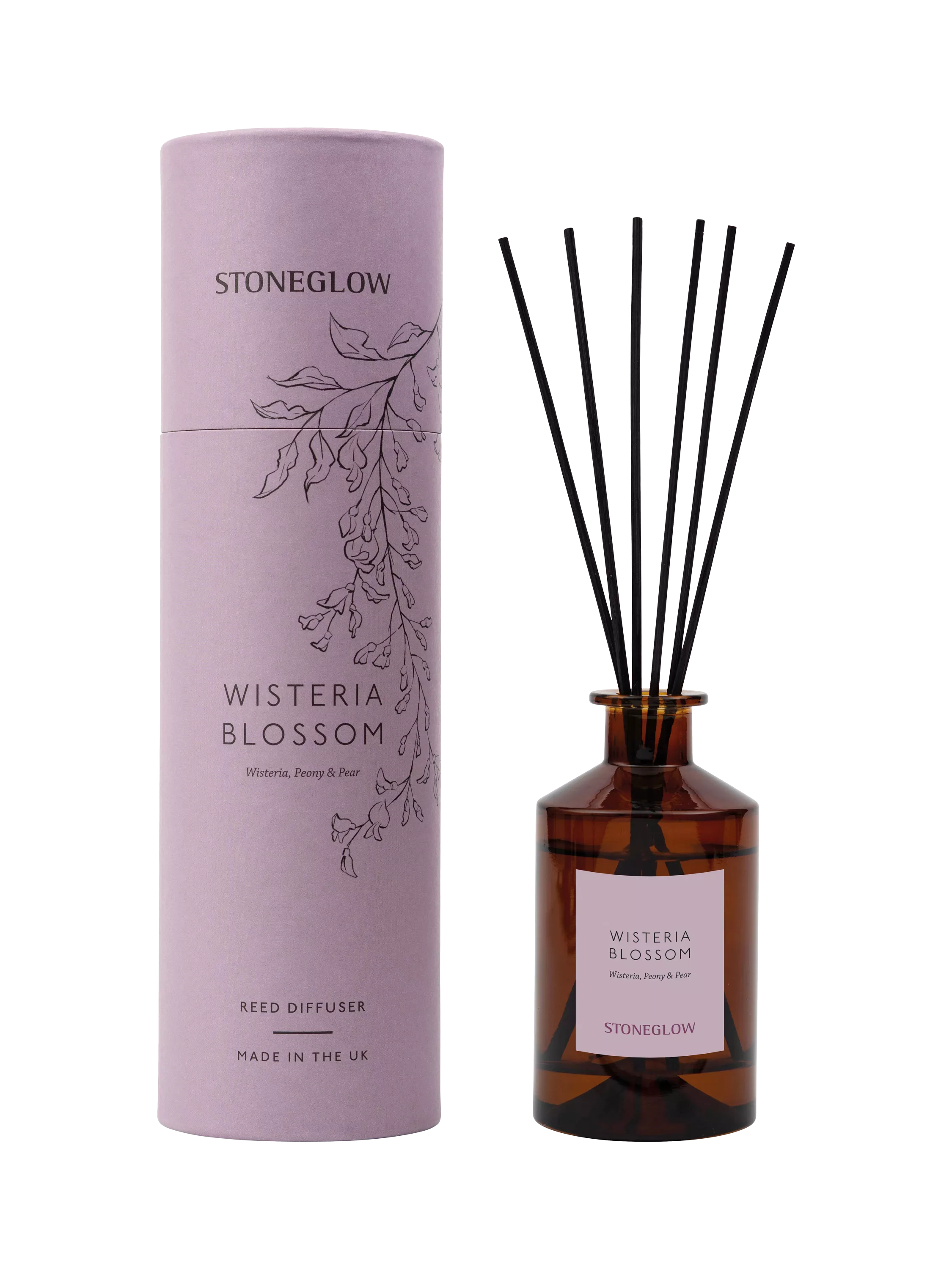 Stoneglow Wisteria Bloom reed diffuser 160ml, UK version