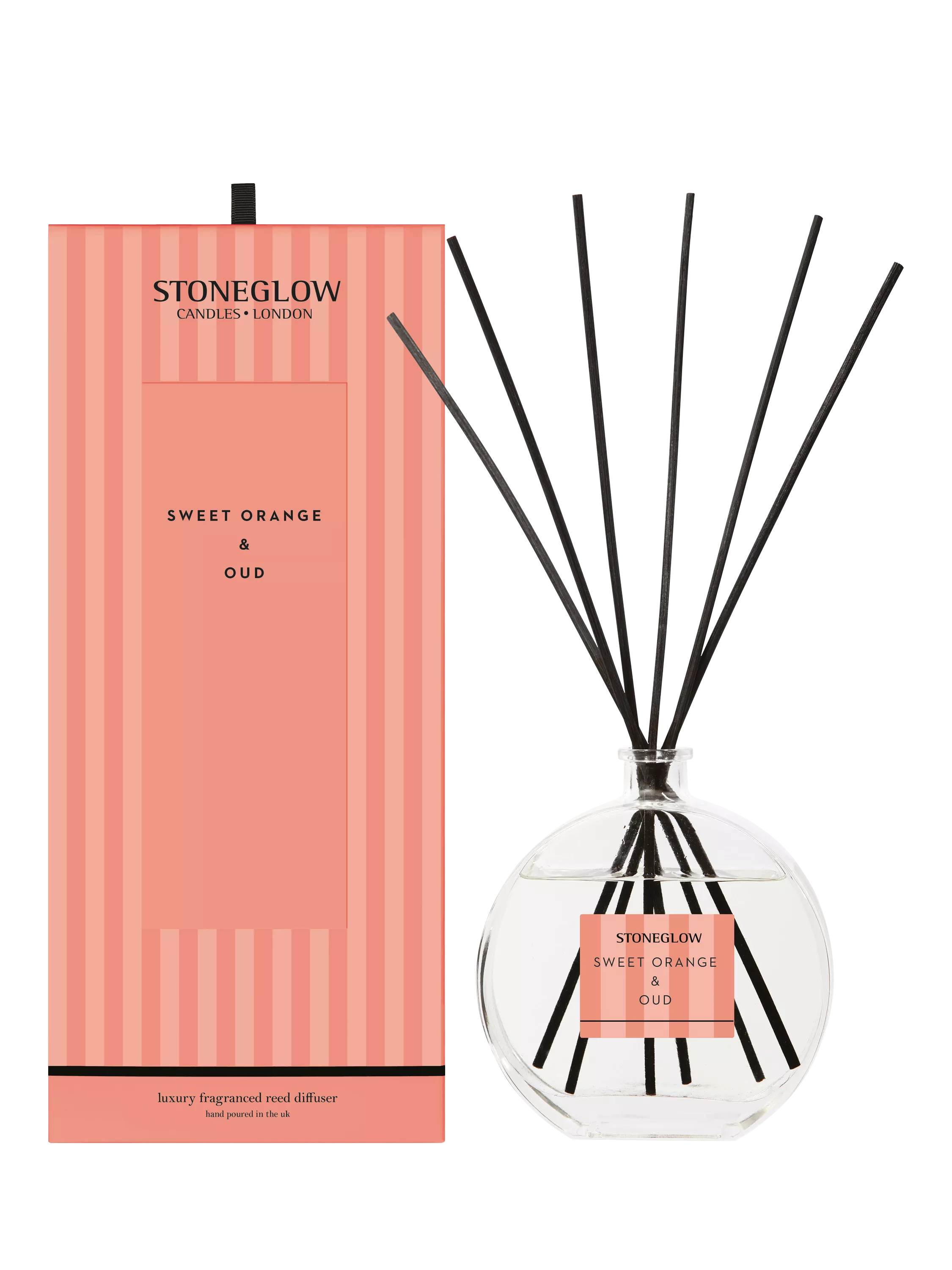 Stoneglow Orange & Oud reed diffuser 460ml - British product