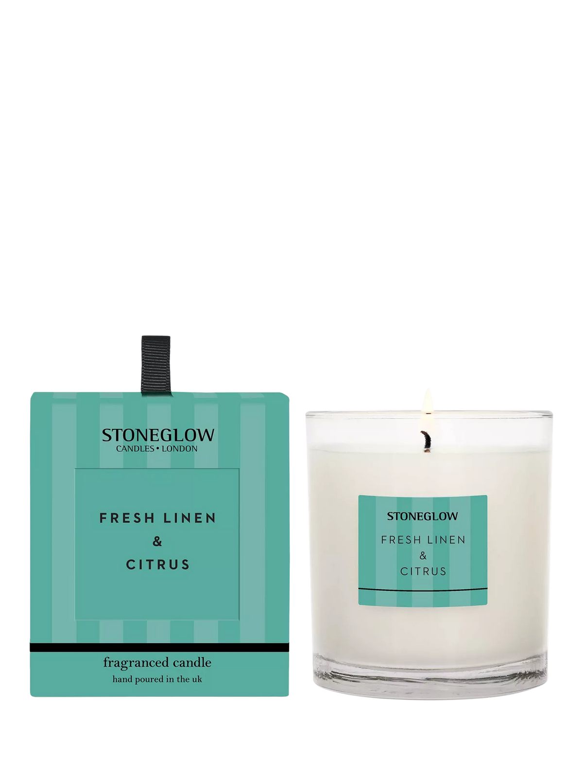 Stoneglow Linen & Citrus scented candle 200g (British brand)