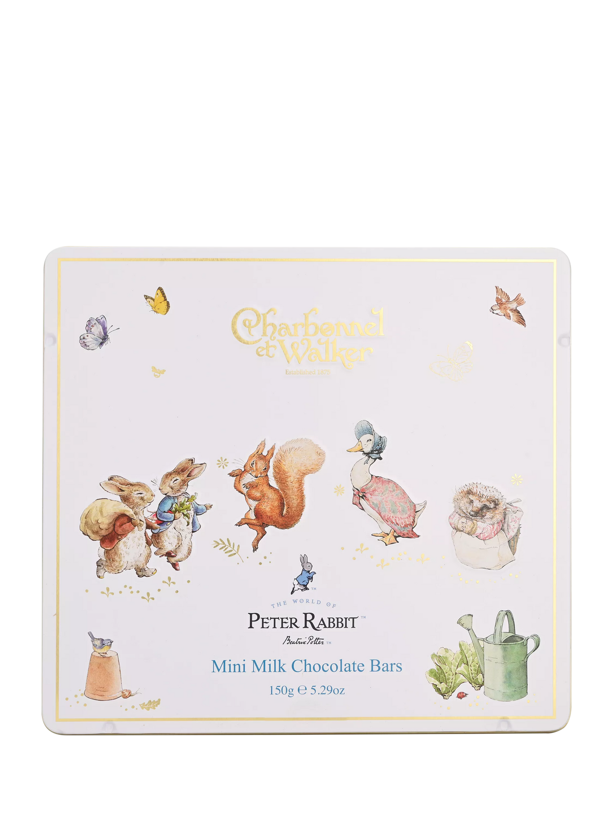 Charbonnel et Walker Peter Rabbit milk chocolate tin 150g (British brand)