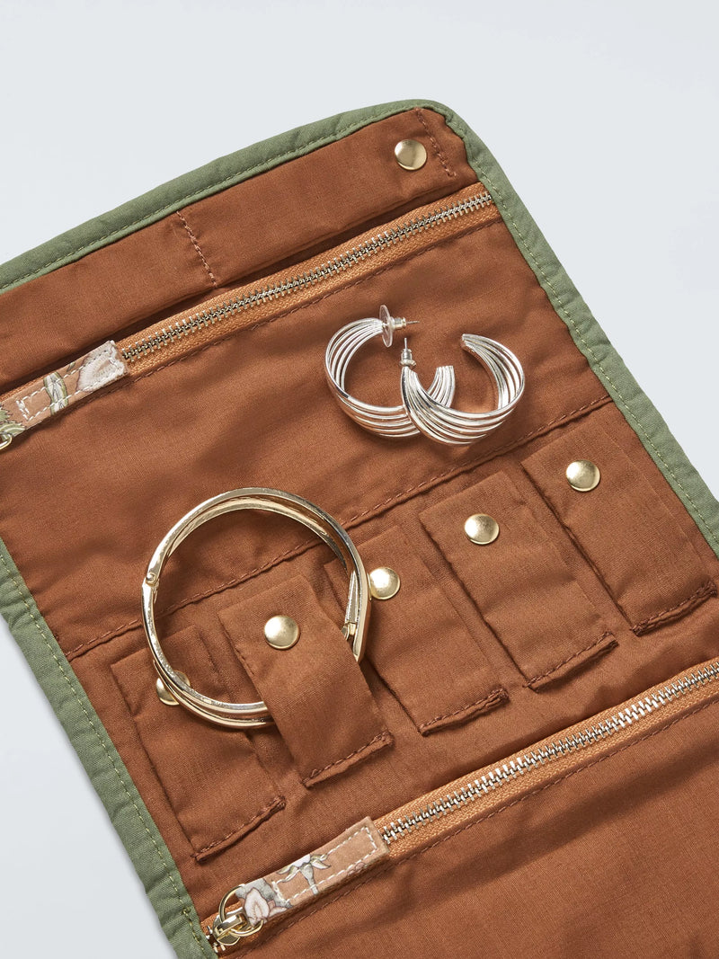 John Lewis x Sanderson jewellery roll orange, imported from the UK