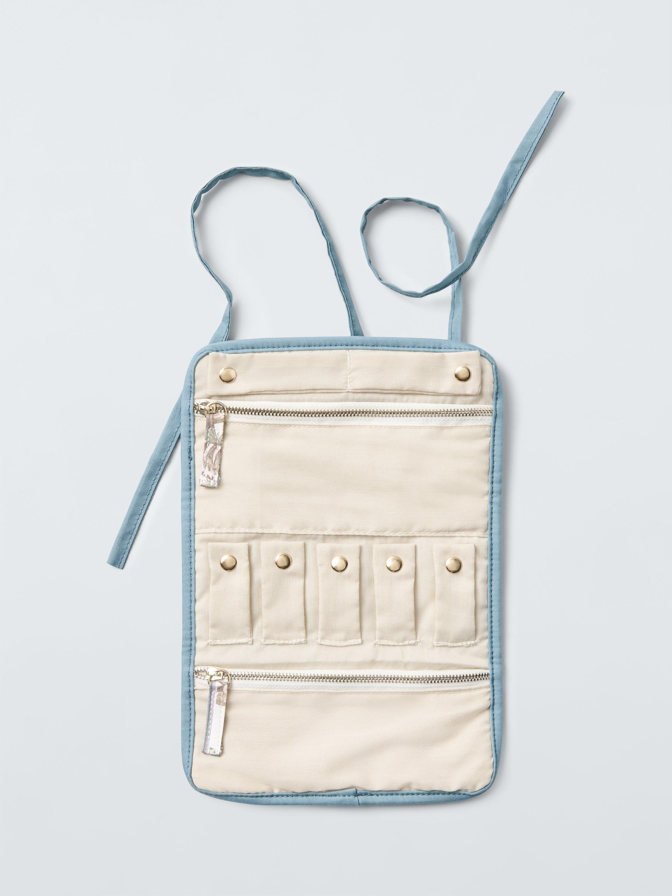 John Lewis x Sanderson Pamir Garden jewellery roll blue, imported from the UK