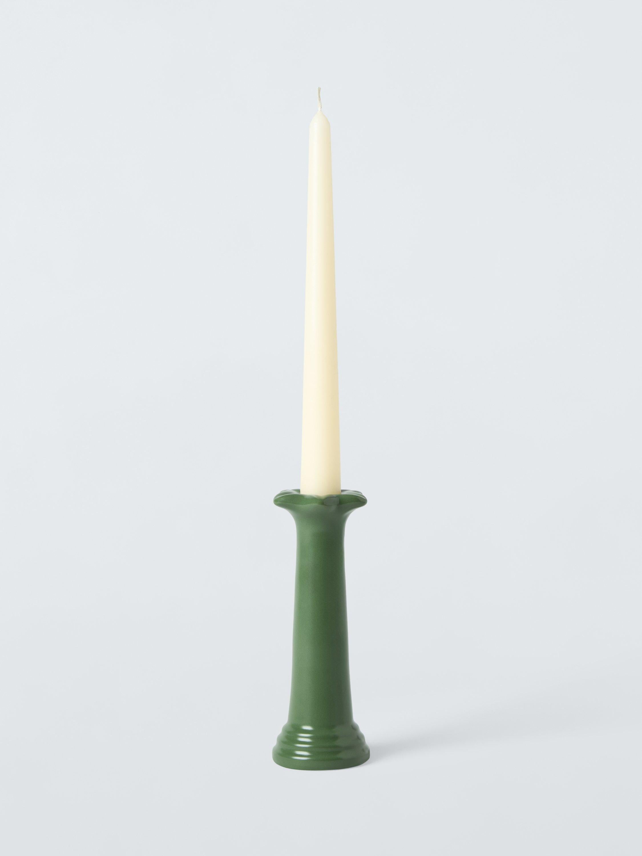 John Lewis x Sanderson green ceramic candlestick holder 15.7cm, UK version