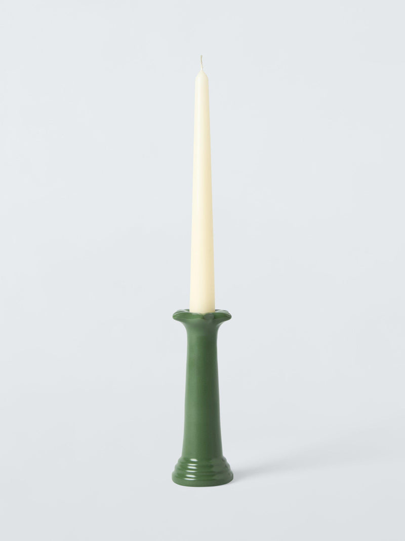 John Lewis x Sanderson green ceramic candlestick holder 15.7cm, UK version