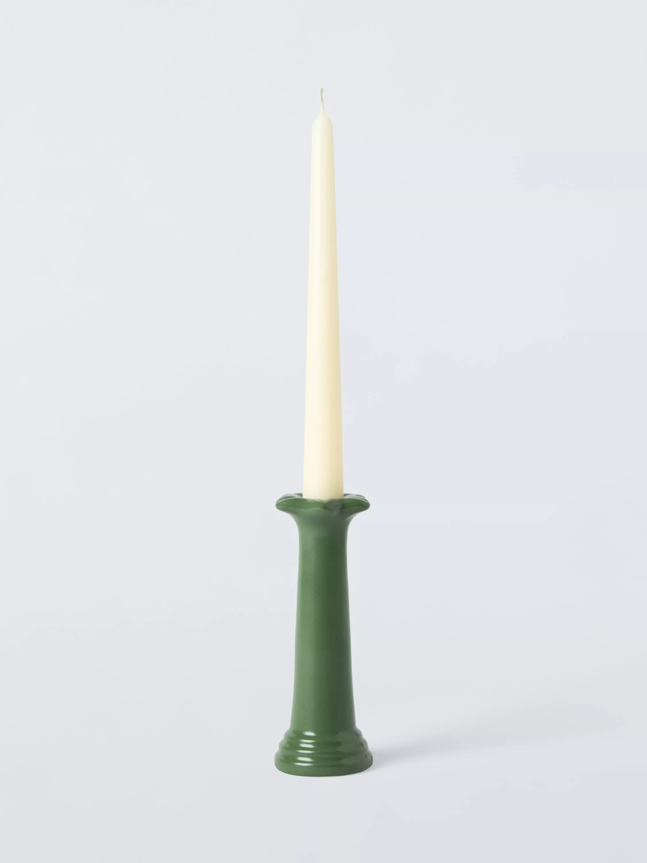 John Lewis x Sanderson green ceramic candlestick holder 15.7cm, UK version