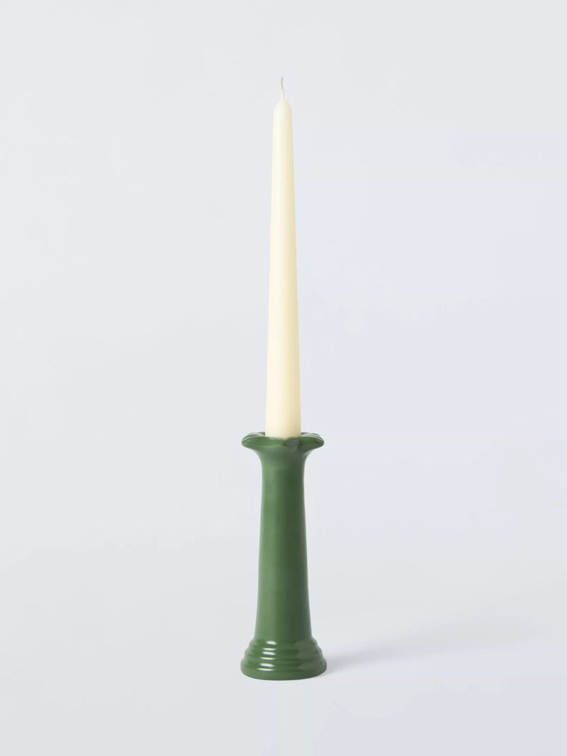 John Lewis x Sanderson green ceramic candlestick holder 15.7cm, UK version