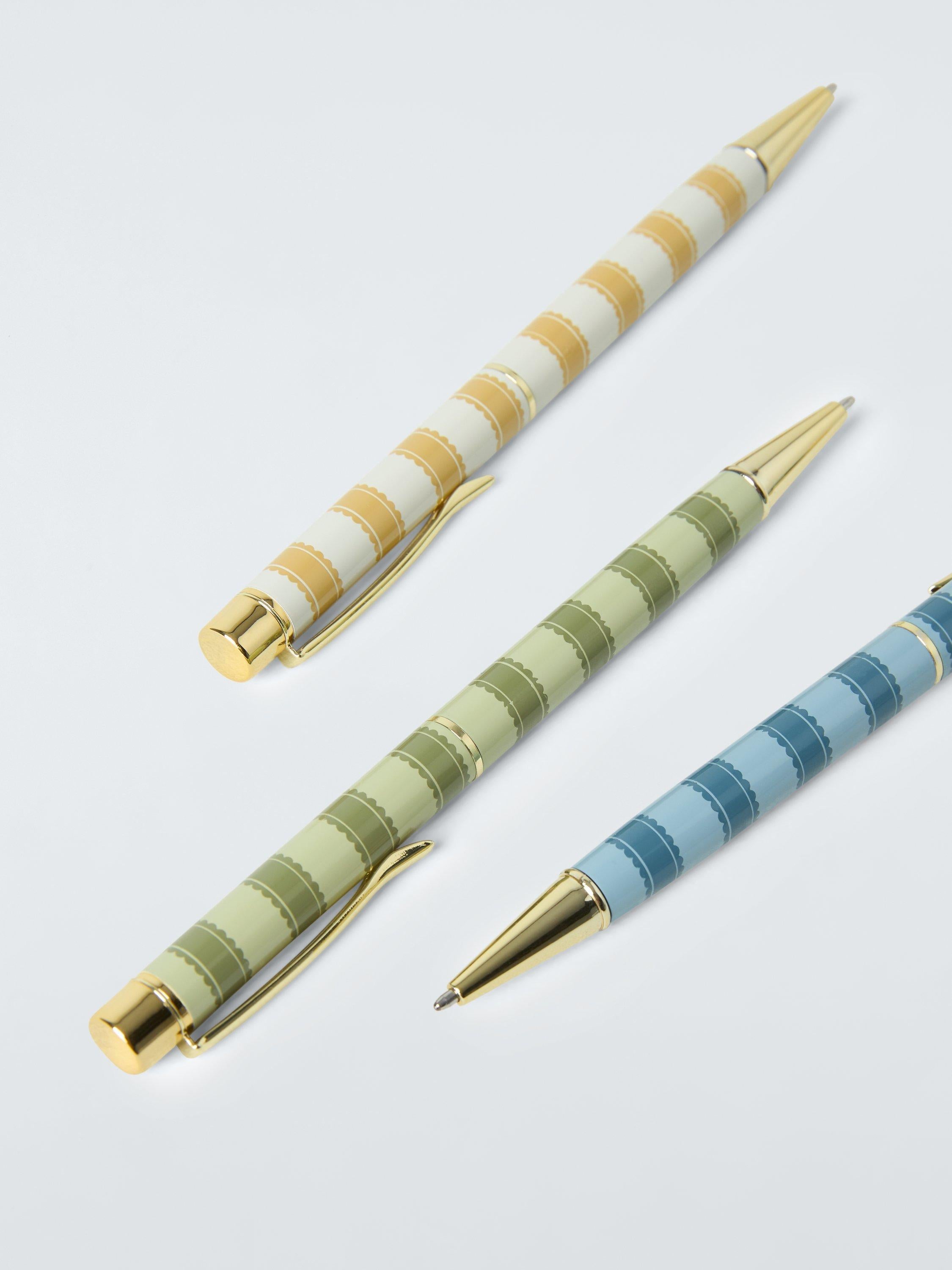 John Lewis Sanderson stripe pens set of 3, imported from the UK