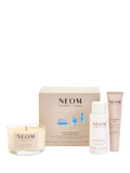 NEOM de-stress trio gift set with candle, bath milk, calming pen (British brand)