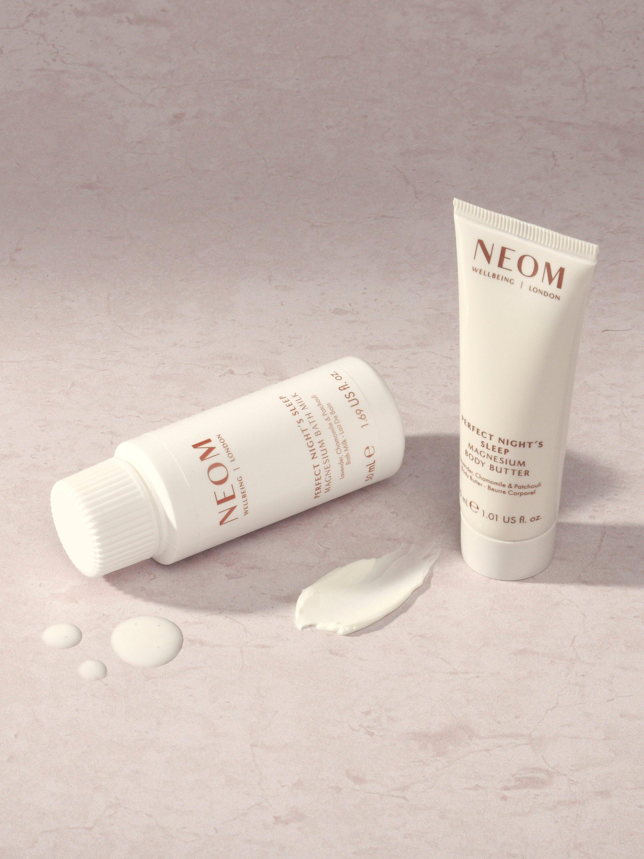 NEOM Better Sleep Duo gift set with bath milk and body butter (British brand)