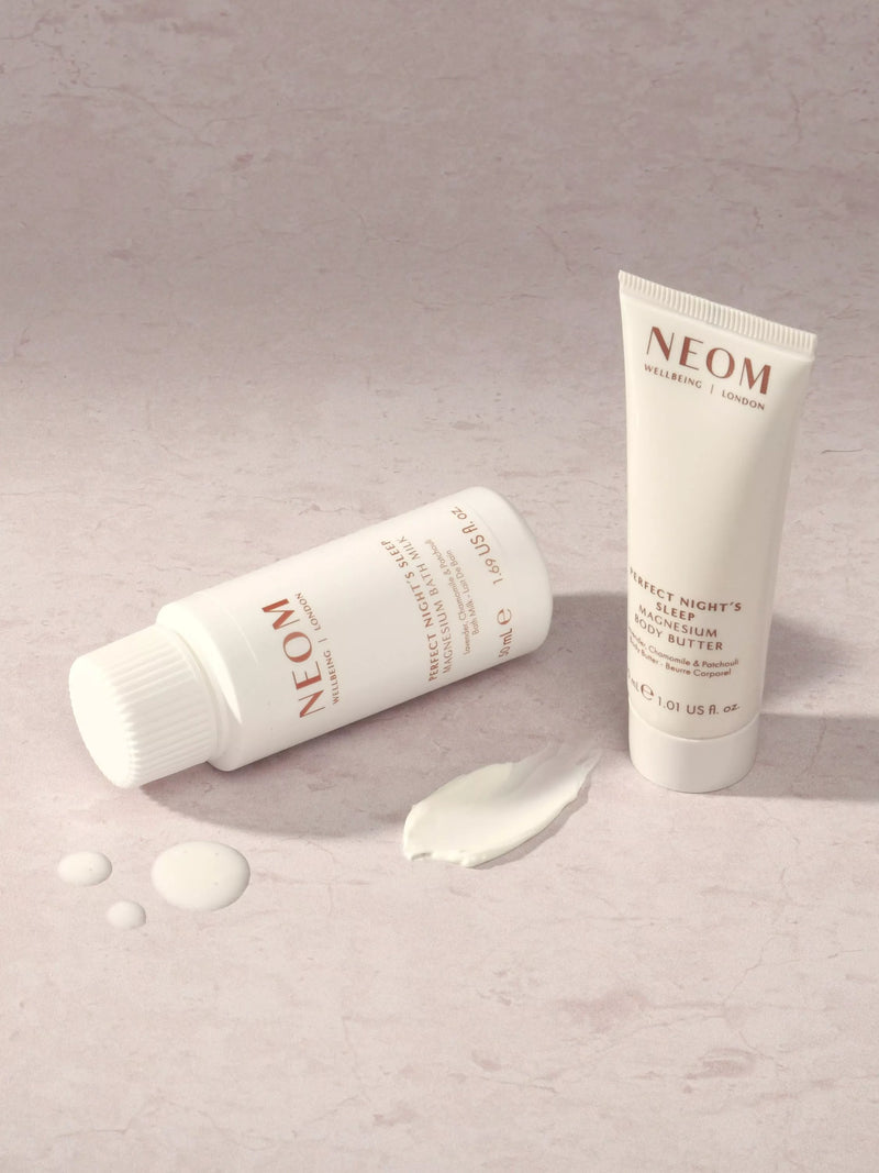 NEOM Better Sleep Duo gift set with bath milk and body butter (British brand)