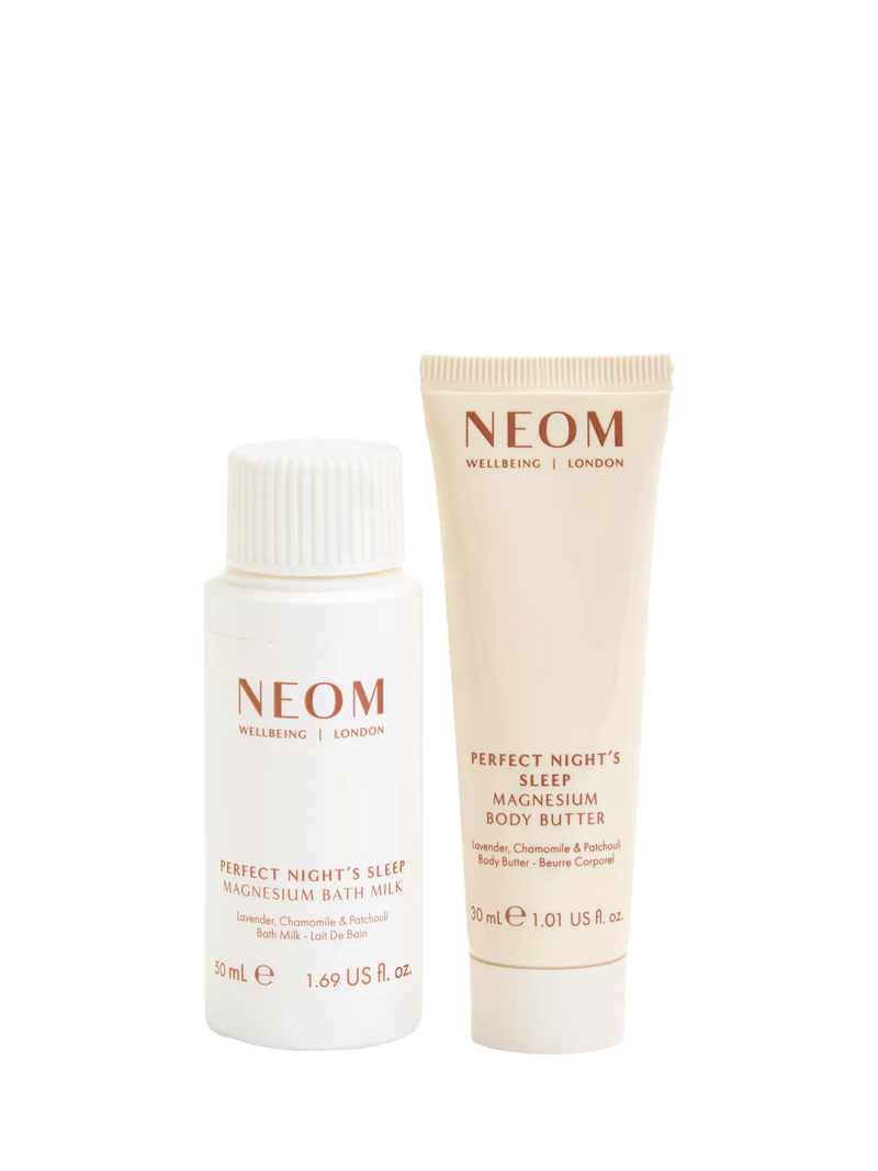 NEOM Better Sleep Duo gift set with bath milk and body butter (British brand)
