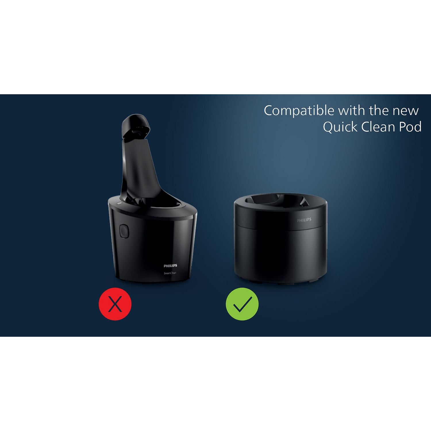 Philips Quick Clean Pod shaver cartridges 3-pack (British brand)