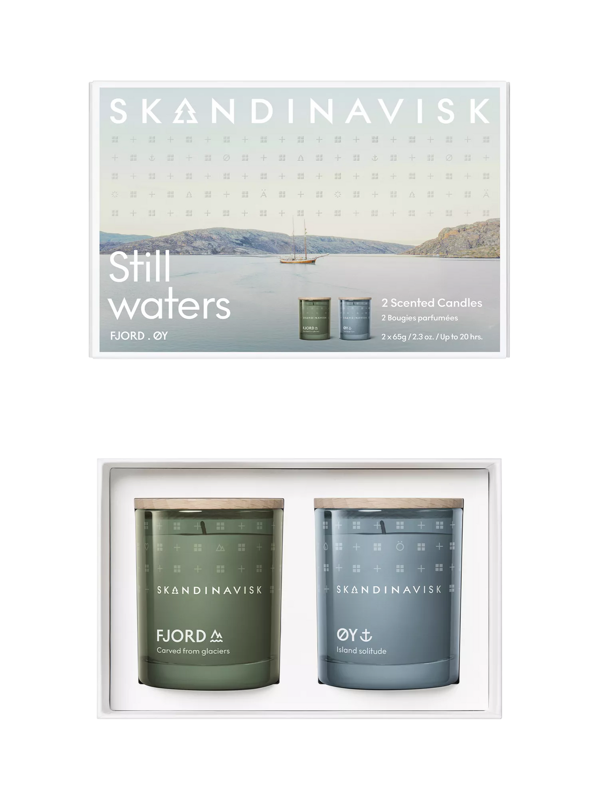 SKANDINAVISK Still Waters scented candle gift set, UK version