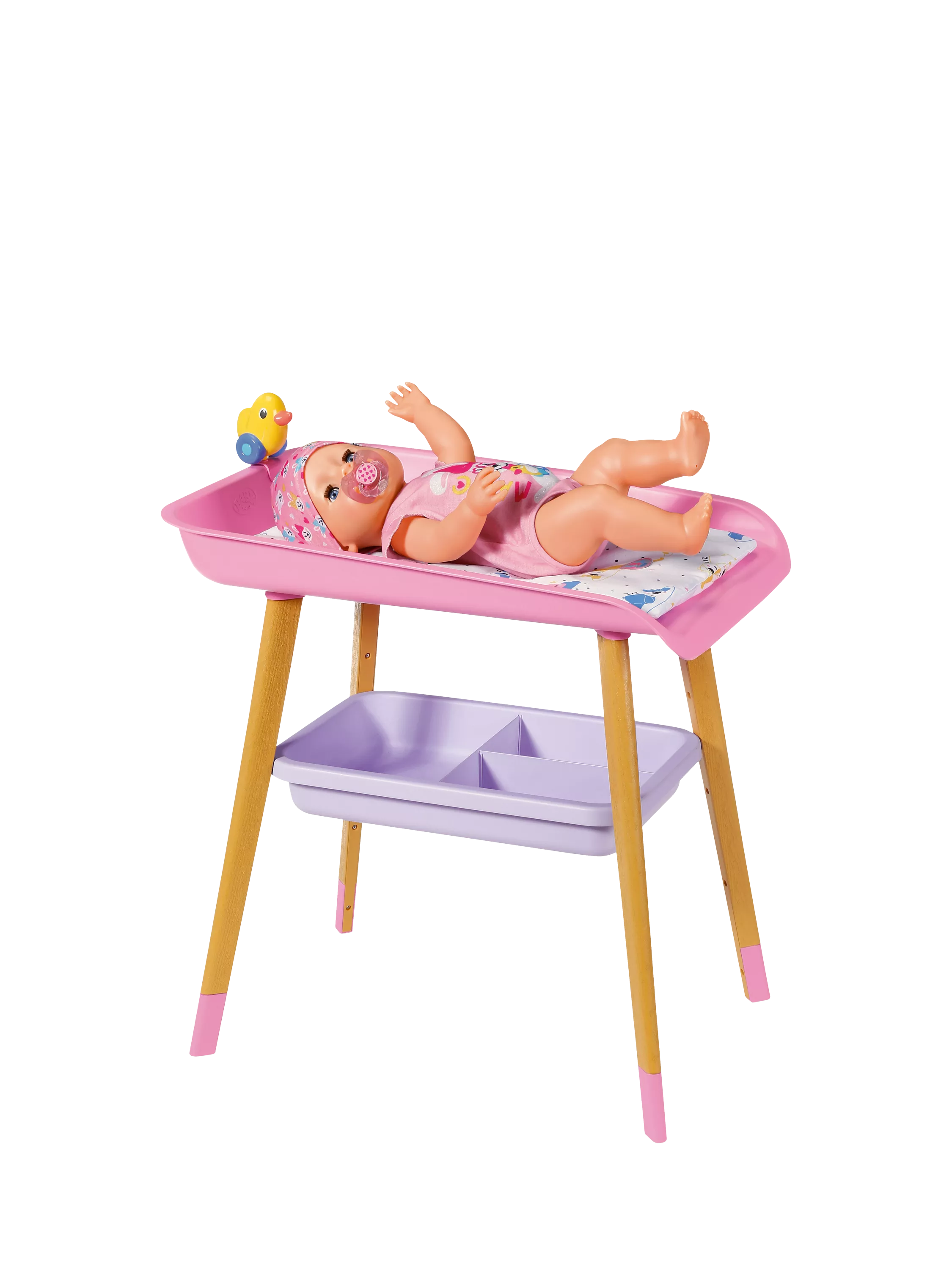 Baby Born doll changing table with mat and tissue dispenser, imported from the UK