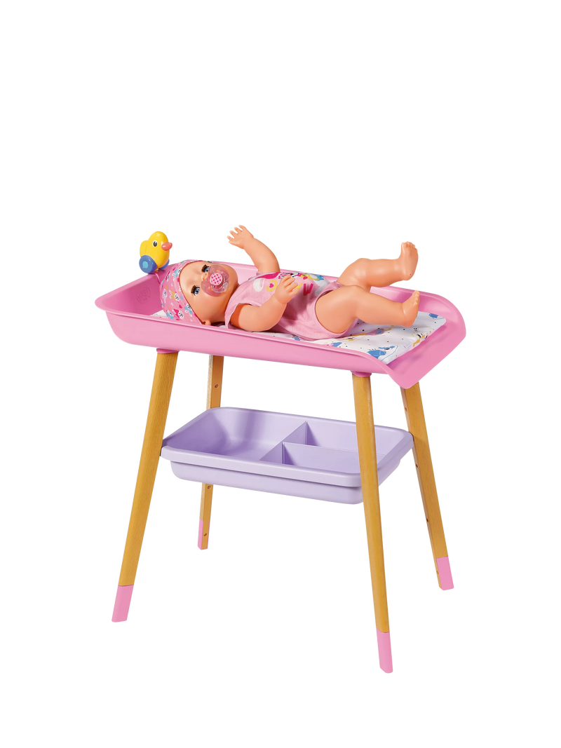 Baby Born doll changing table with mat and tissue dispenser, imported from the UK