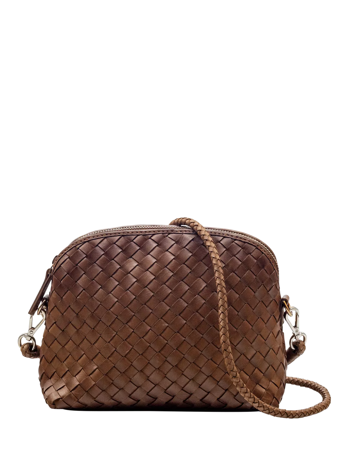 Dragon Diffusion Chunky Fellini Pochette woven leather crossbody bag - British product