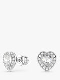 Swarovski crystal heart pendant and earrings set rhodium plated (British brand)