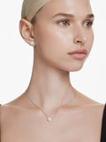 Swarovski crystal heart pendant and earrings set rhodium plated (British brand)
