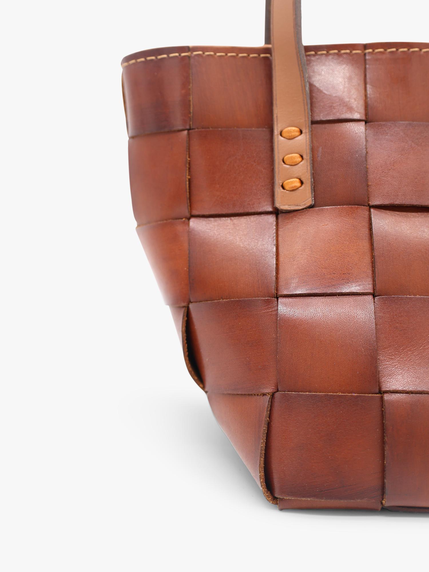 Dragon Diffusion Japan Mini woven leather tote bag (British brand)