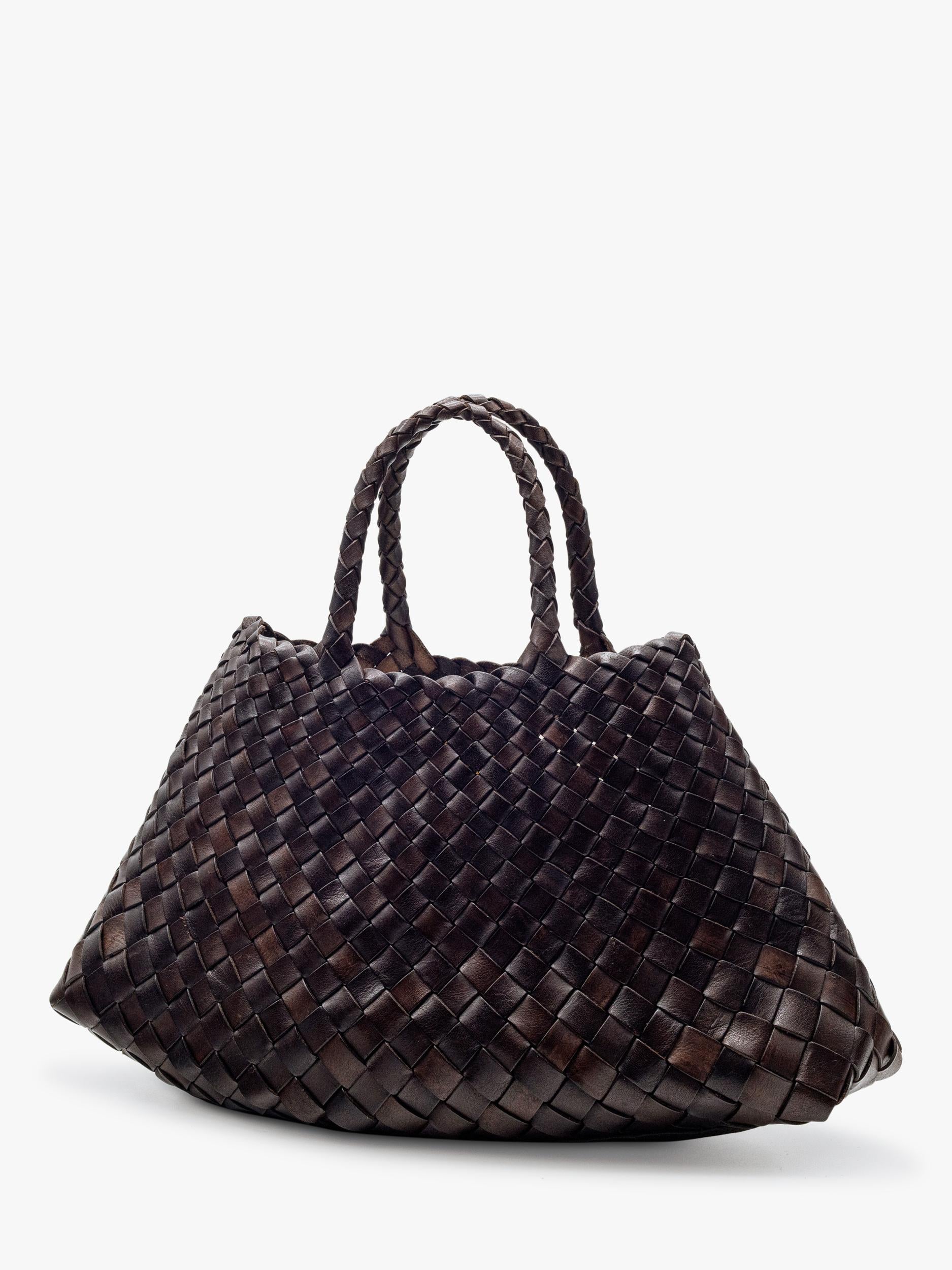 Dragon Diffusion Santa Croce small woven leather tote bag, UK version
