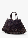Dragon Diffusion Santa Croce small woven leather tote bag, UK version