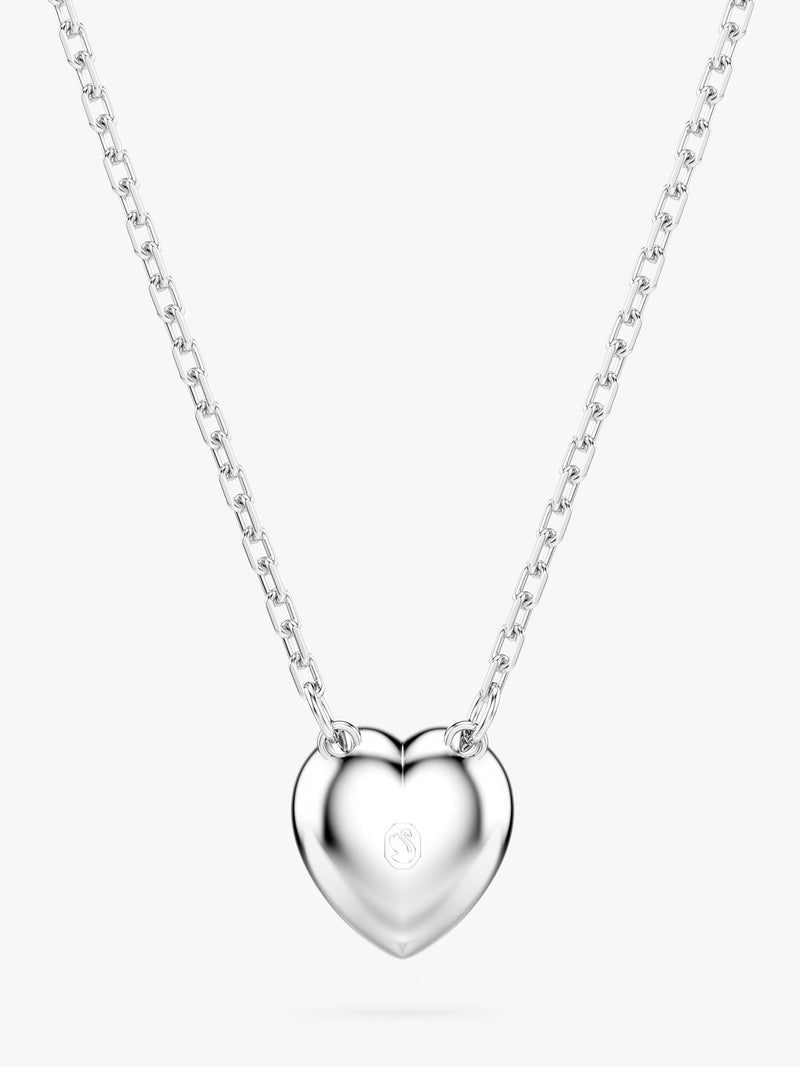Swarovski crystal heart pendant necklace rhodium plated, imported from the UK