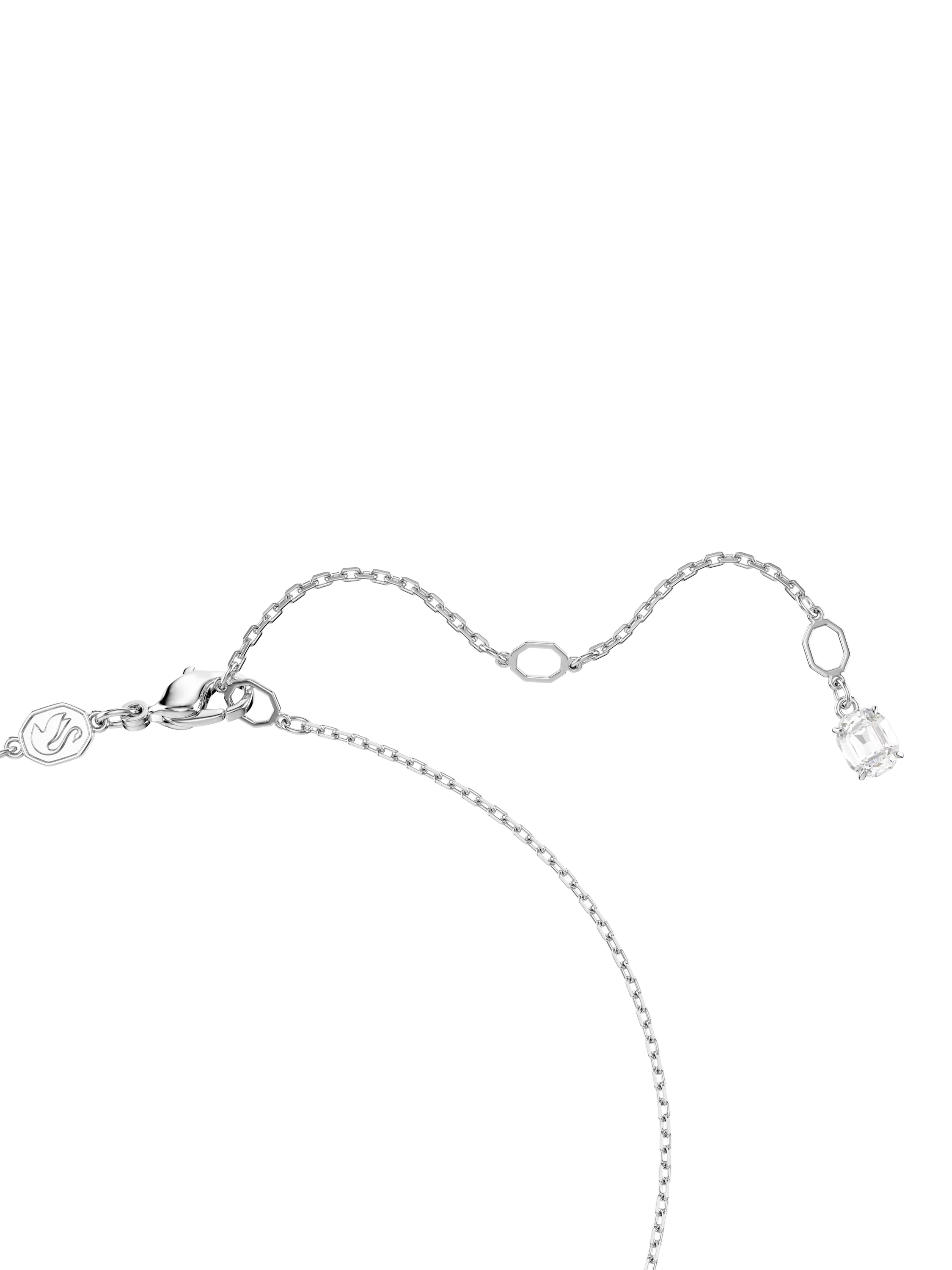 Swarovski crystal heart pendant necklace rhodium plated, imported from the UK