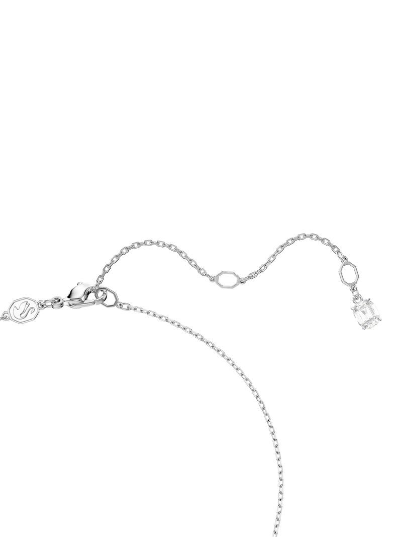 Swarovski crystal heart pendant necklace rhodium plated, imported from the UK