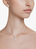 Swarovski crystal heart pendant necklace rhodium plated, imported from the UK