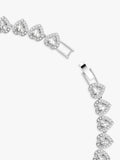 Swarovski crystal heart choker necklace with pavé halos (British brand)