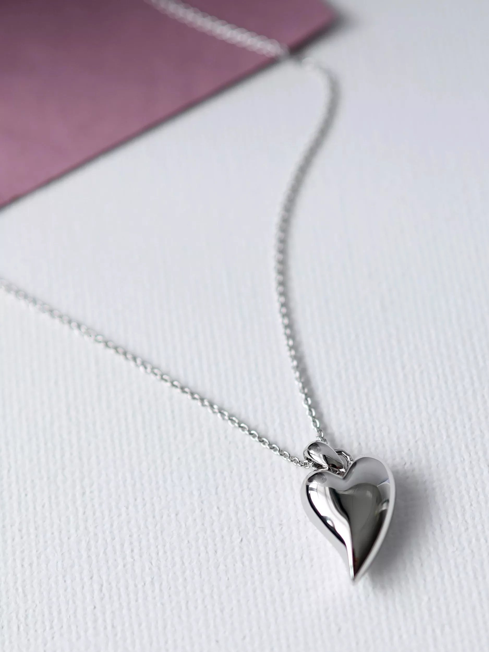 Kit Heath Desire heart pendant necklace sterling silver, imported from the UK