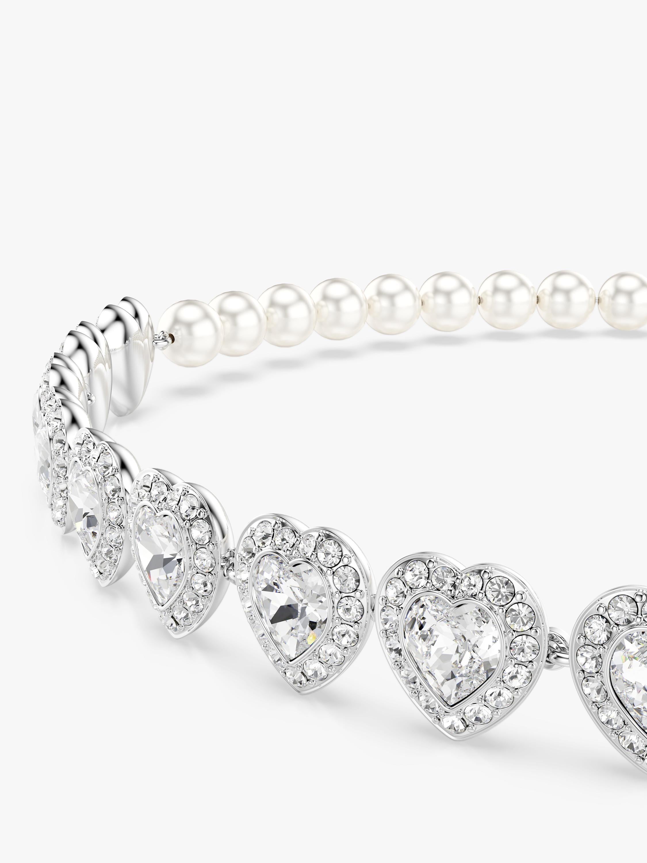 Swarovski Ariana Grande crystal heart and pearls choker necklace (British brand)
