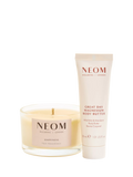NEOM gift set with candle and body butter, imported from the UK