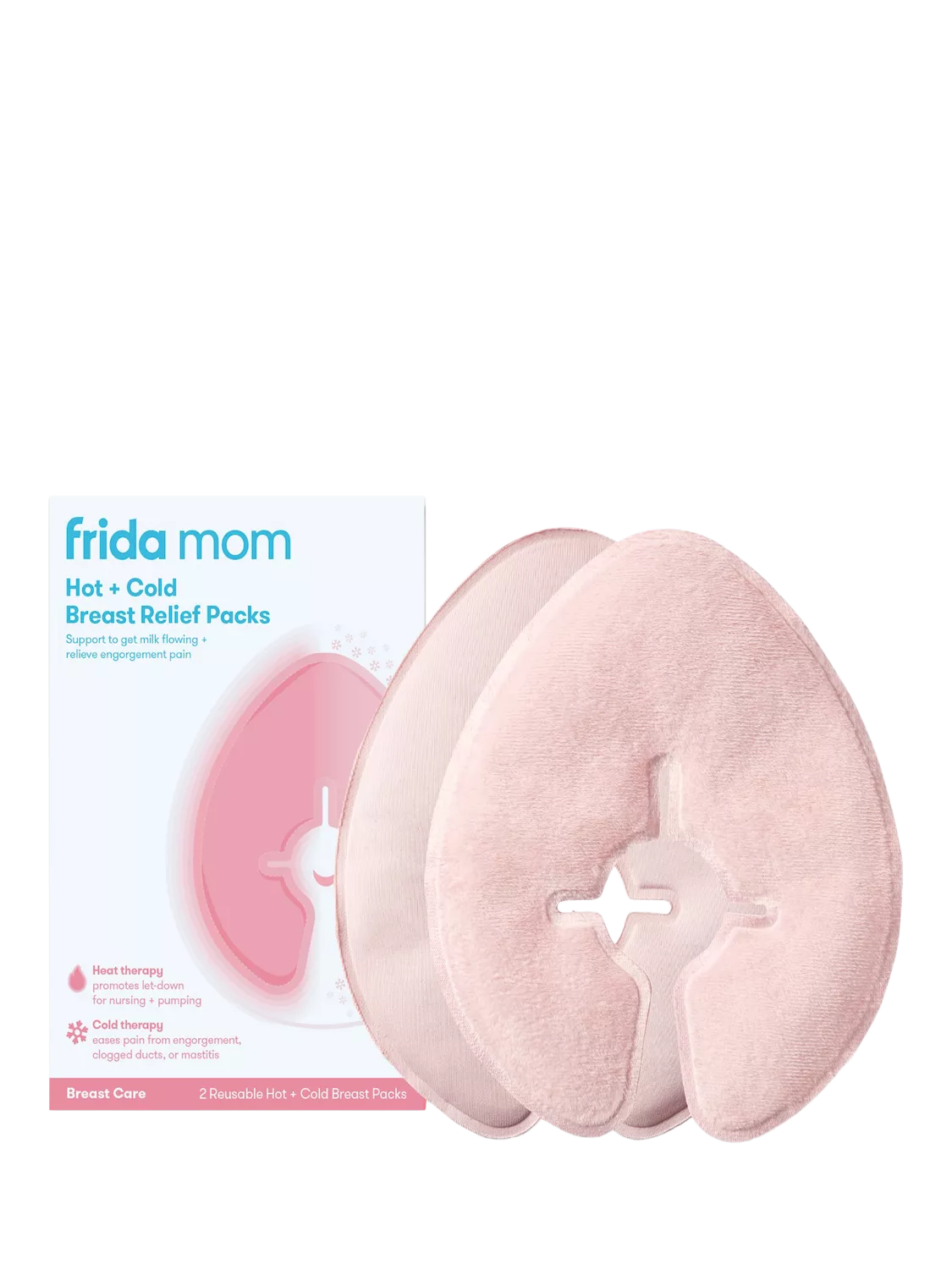 Fridababy hot and cold breast relief packs, imported from the UK