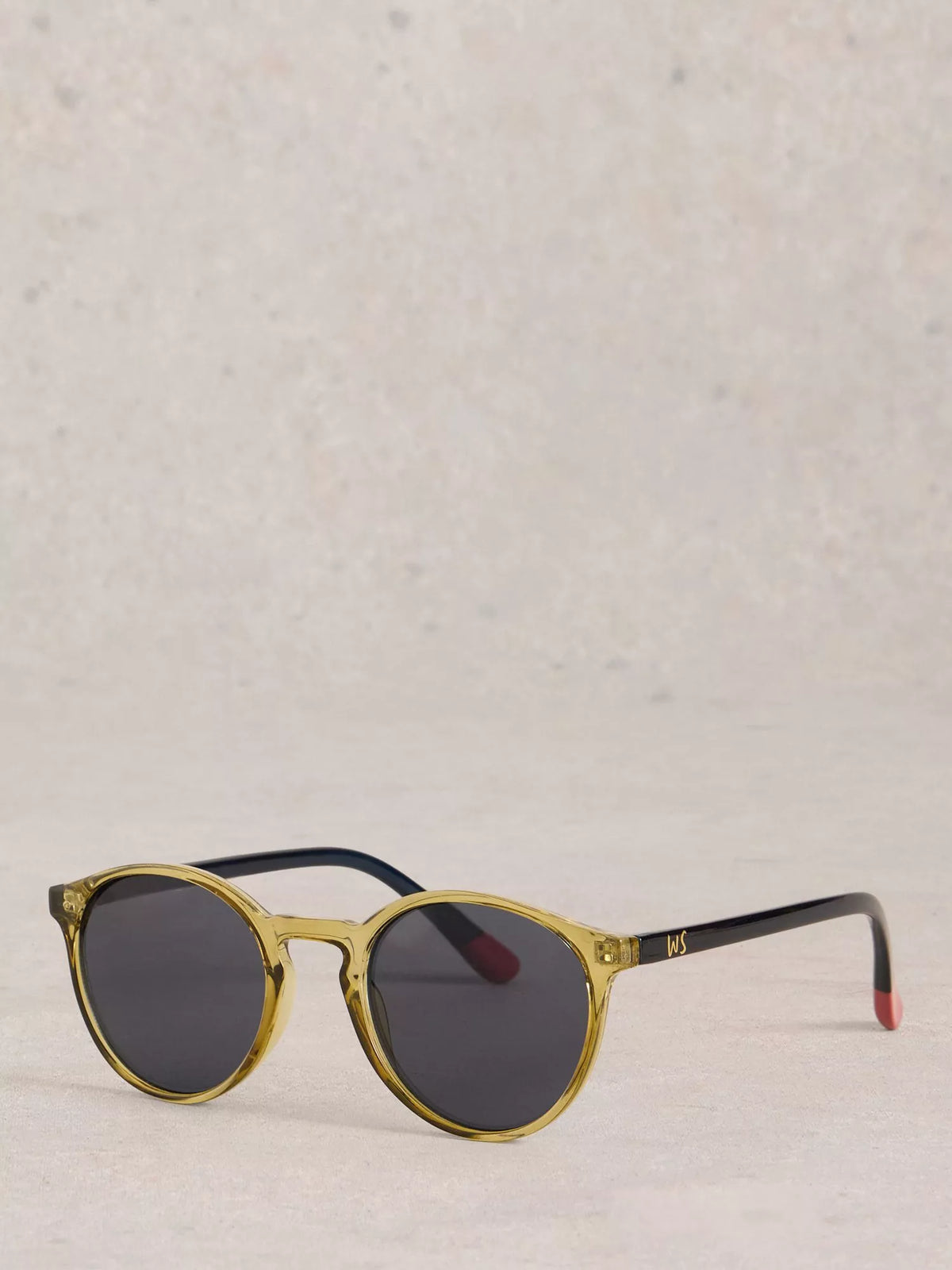 White Stuff preppy round sunglasses khaki green - British product
