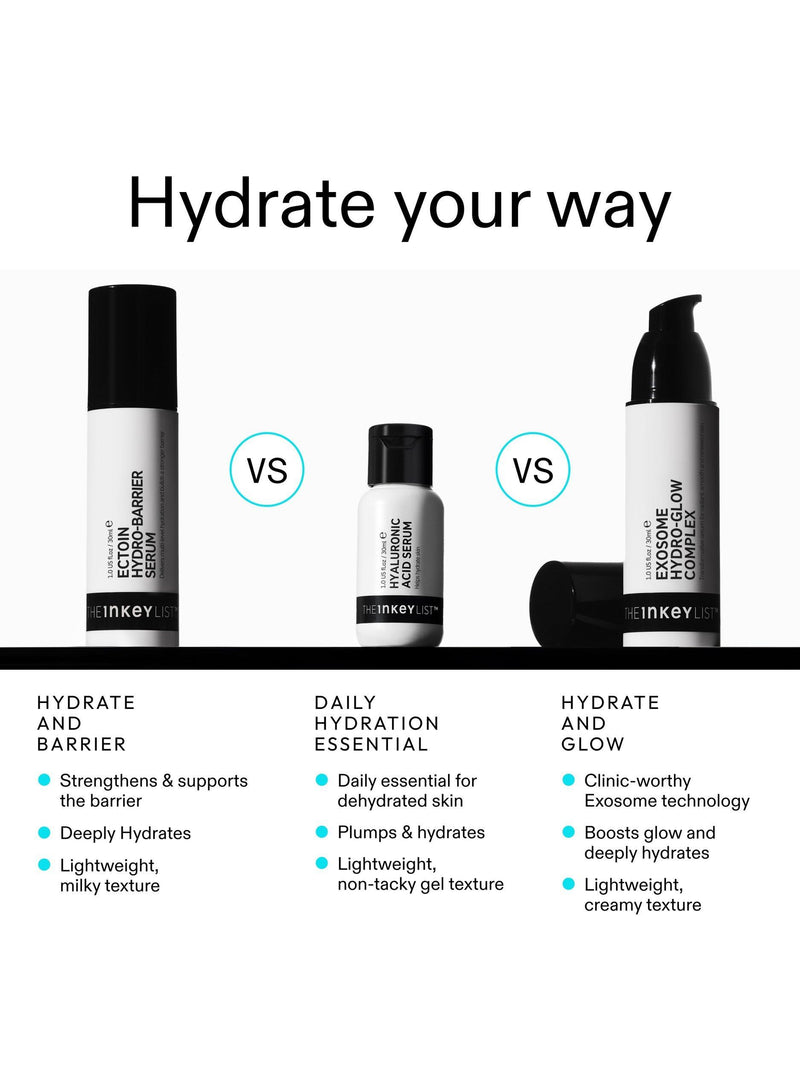 The INKEY List Exosome Hydro-Glow Complex 30ml, imported from the UK