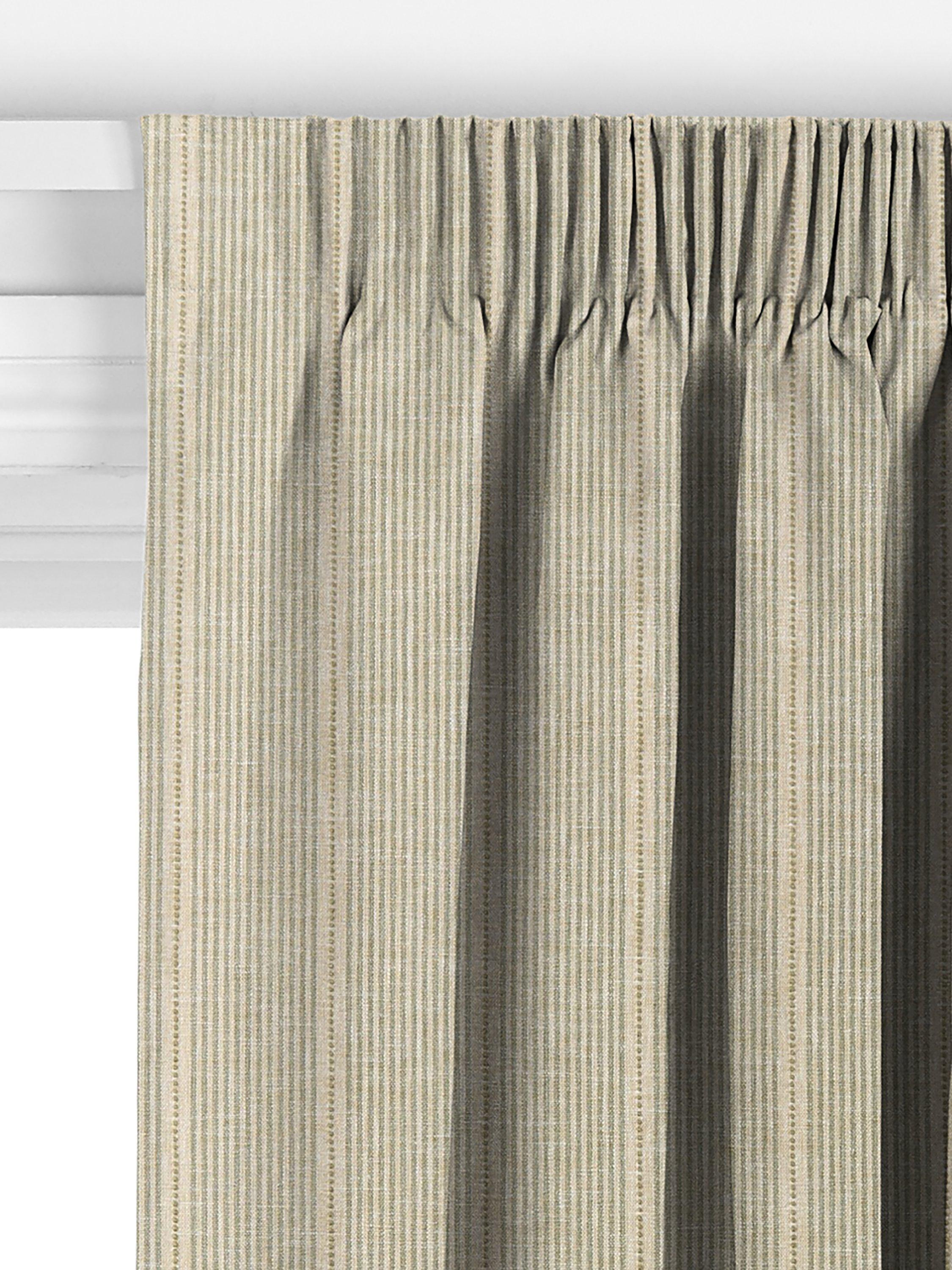 John Lewis Myrtle Green stripe curtains made to measure (British brand)