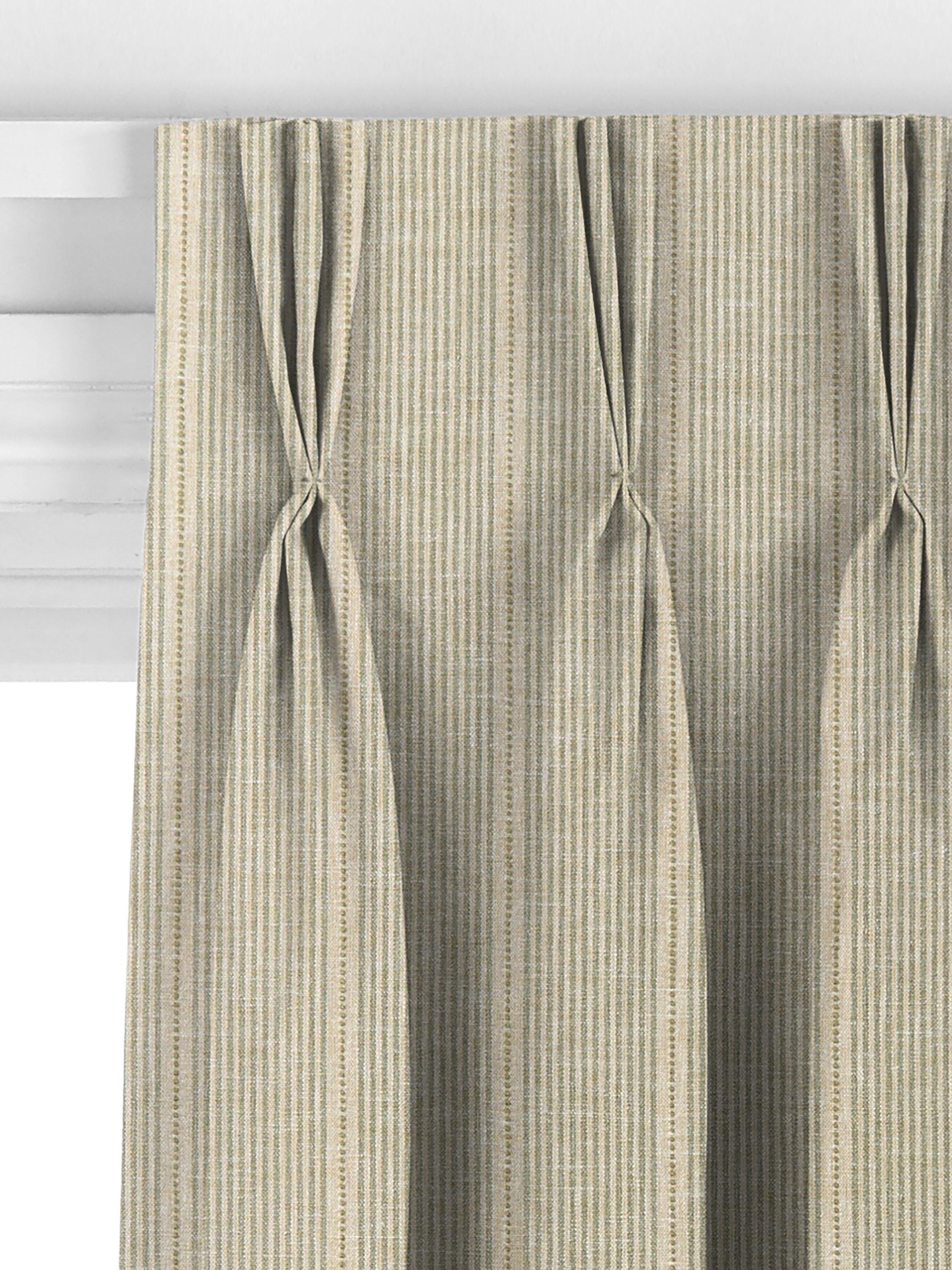 John Lewis Myrtle Green stripe curtains made to measure (British brand)