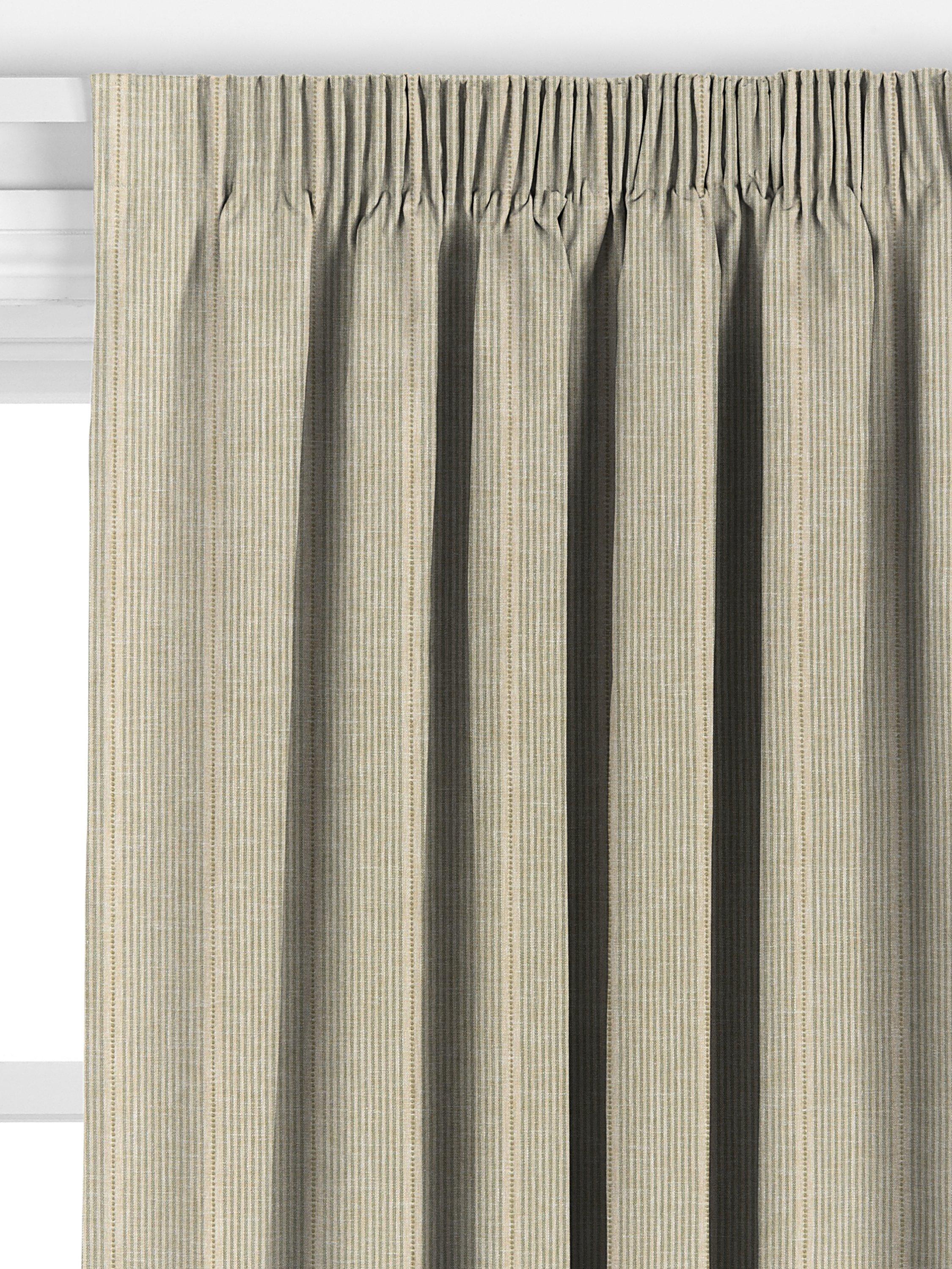 John Lewis Myrtle Green stripe curtains made to measure (British brand)