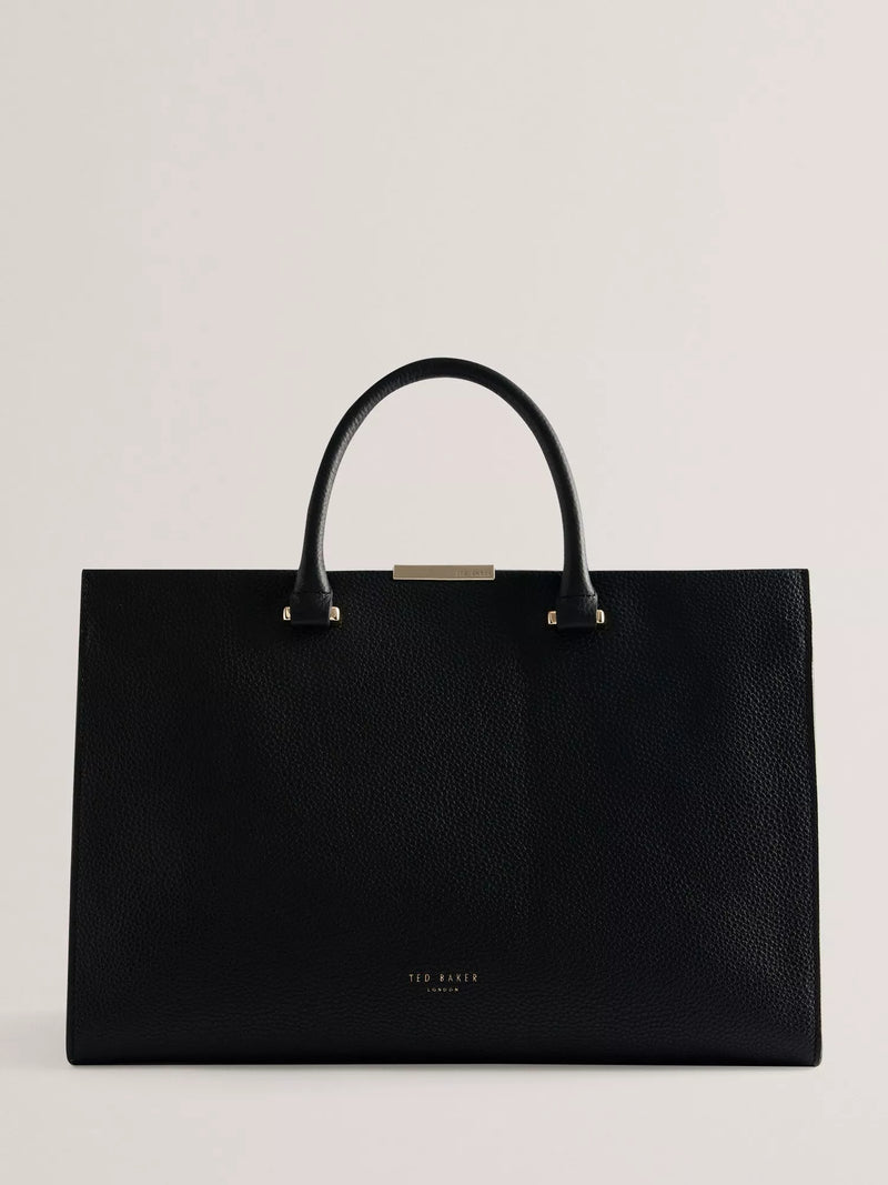 Ted Baker Rosane medium tote bag in black leather (British brand)